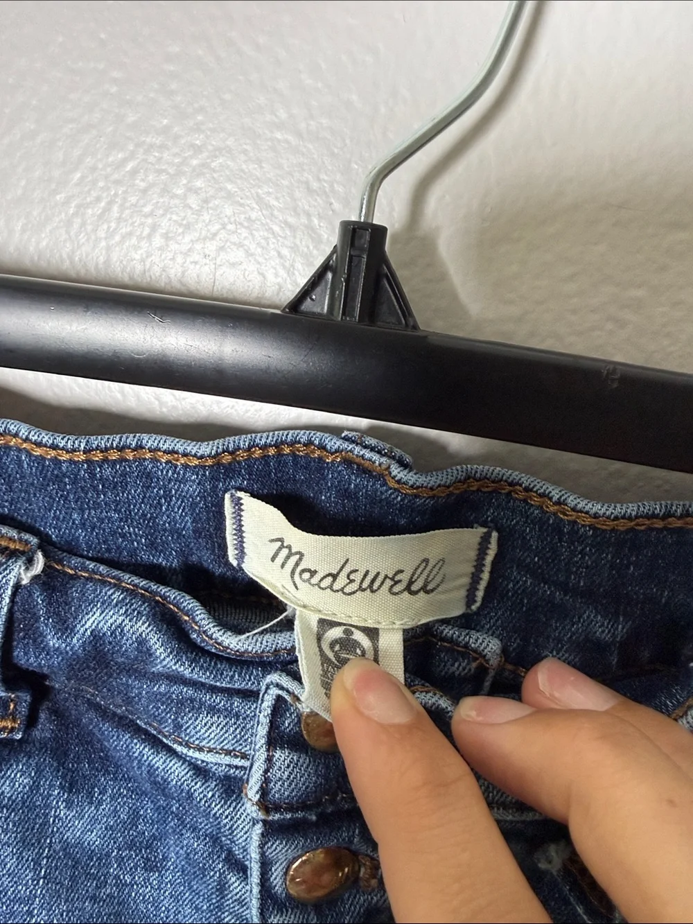Madewell Dark Blue Mid Rise Kick Out Jeans with Button Fly Size 27